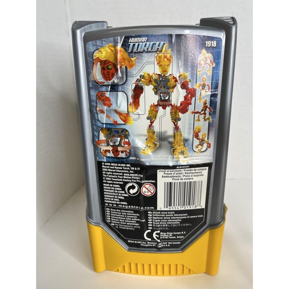 2005 Mega Bloks Super Tech Heroes HUMAN‎ TORCH #1918 PRE-OWNED - Picture 5 of 5